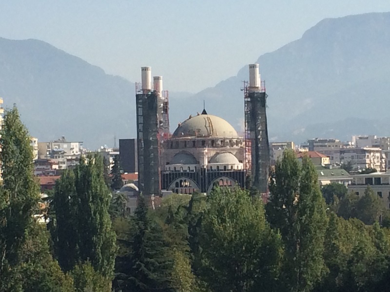 Capital of Albania, Tirana, city center, mosque