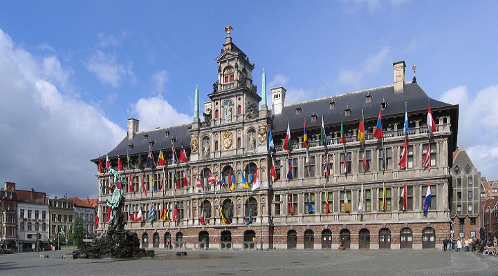 Old city house in Antwerp