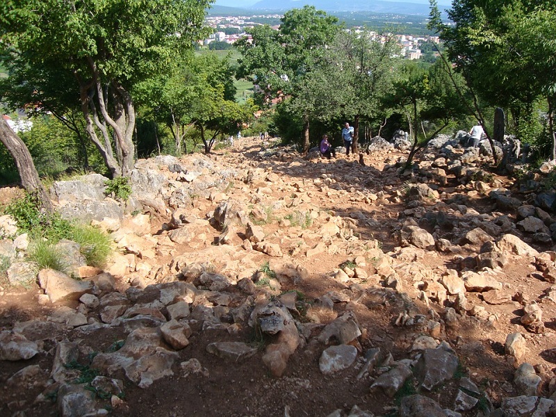 Pilgrimage hill in Medjugorje