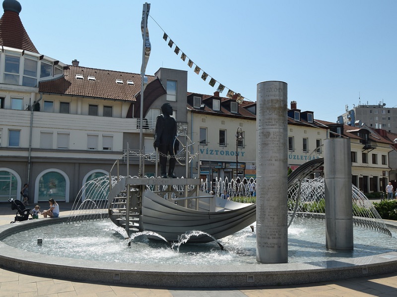 Fountain of Count István Széchenyi in Hungary, Siófok