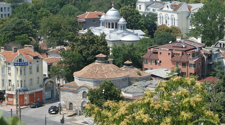 Image of the historic center in Plovdiv, Bulgaria
